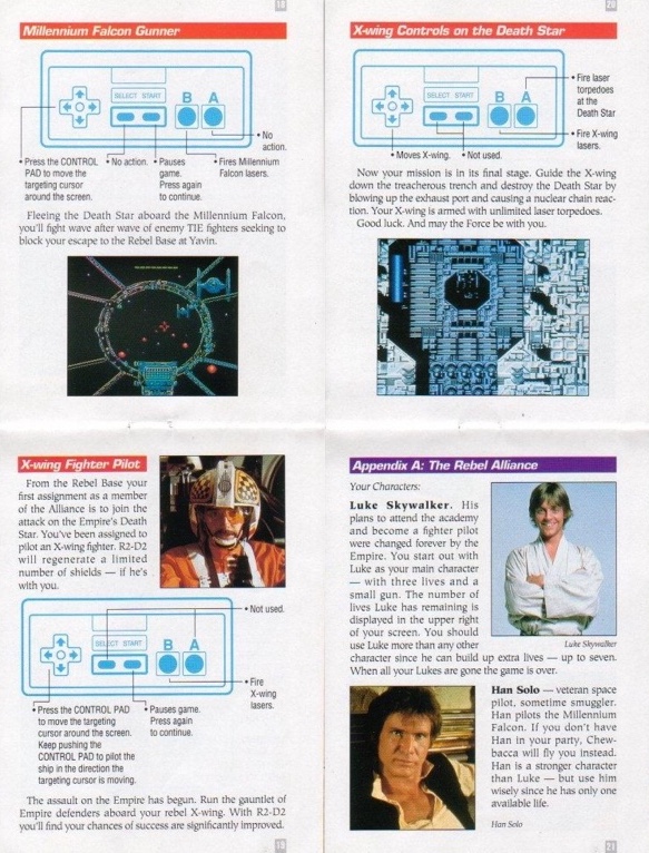 NES Star Wars Manual